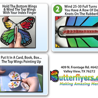 Butterfly Card With Wind Up Flying Butterfly