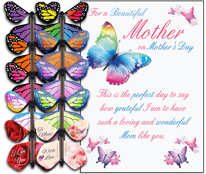 Thinking of You Pink Butterfly with Gold Foil Accents Package of 8 Mother's  Day Cards