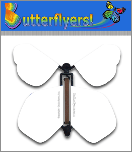 Blank wind up flying butterfly from Butterflyers.com