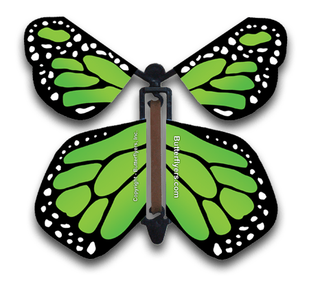 Green Monarch Flying Butterfly (10 Pack)