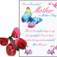Mothers Day greeting card with I Love You wind up flying butterfly from butterflyers.com