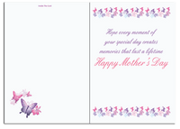 
              Mother's Day Card With Flying Butterfly
            