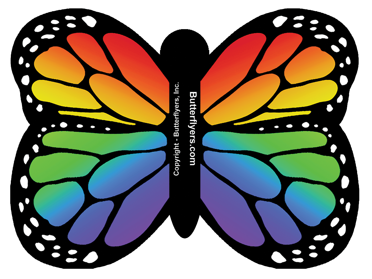 Rainbow Monarch Exploding Butterfly Card from butterflyers.com