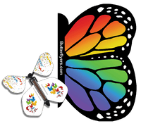 
              Rainbow Exploding Butterfly Card with Surprise wind up flying butterfly from butterflyers.com
            