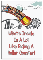 
              Roller Coaster greeting card cover with wind up flying butterfly from Butterflyers.com
            