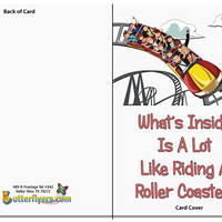 Roller Coaster greeting card outside with wind up flying butterfly from Butterflyers.com