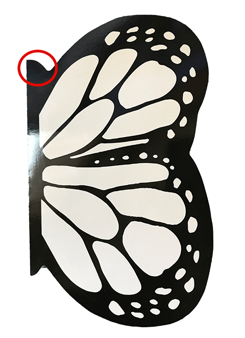 FLAWED - White Monarch Flying Butterfly Greeting Card (CARD ONLY)