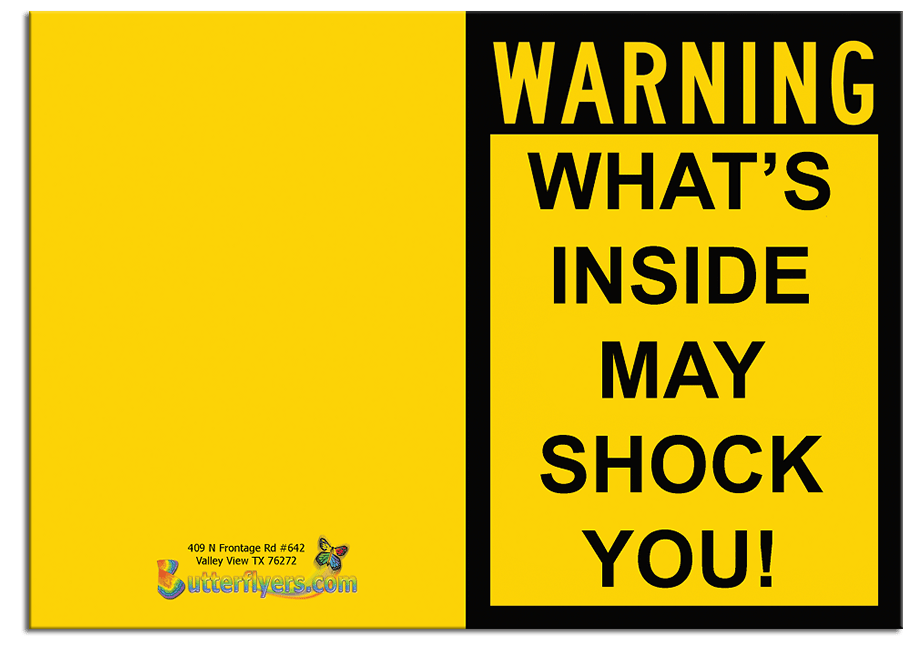 I Warned You greeting card cover with flying butterfly from butterflyers.com