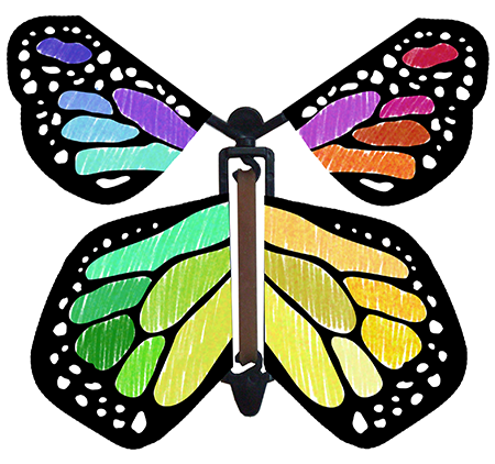Color Me Monarchy Wind Up Flying Butterfly For Greeting Cards by Butterflyers.com