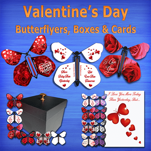 Valentines Day Flying Butterfly Boxes & Greeting Cards With Flying Butterflies From Butterflyers.com