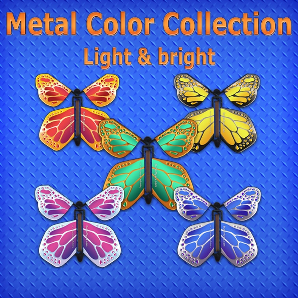 Metal Color Flying Butterflies from Butterflyers.com