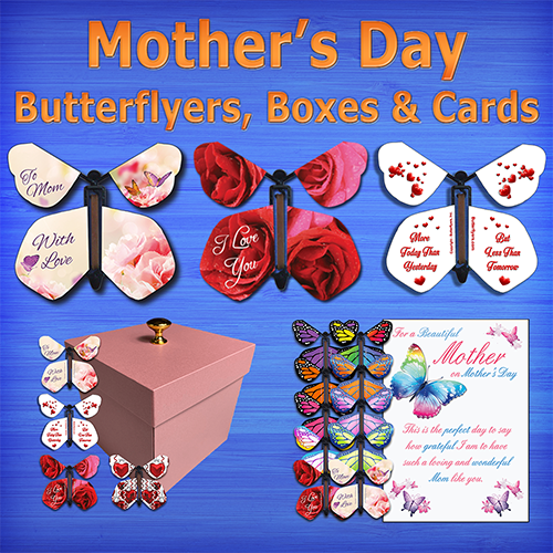 Mother's Day Boxes, Flying Butterflies and greeting cards from Butterflyers.com
