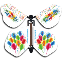Congratulations Wind Up Flying Butterfly For Greeting Cards from Butterflyers.com