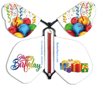 
              Happy Birthday Gifts Wind Up Flying Butterfly For Greeting Cards by Butterflyers.com
            
