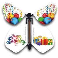 Happy Birthday wind up flying butterfly from butterflyers.com