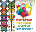 Birthday Greeting Card With wind up flying butterfly from Butterflyers.com