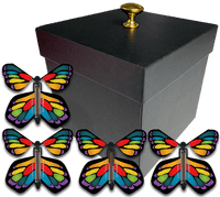 
              Black Easter Exploding Butterfly Gift Box With 4 Stained Glass Wind Up Flying Butterflies from butterflyers.com
            