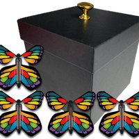 Black Easter Exploding Butterfly Gift Box With 4 Stained Glass Wind Up Flying Butterflies from butterflyers.com