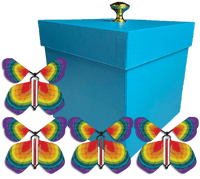 
              Blue Easter Exploding Butterfly Gift Box With 4 Tye Dye Monarch Wind Up Flying Butterflies from butterflyers.com
            