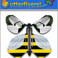 Bumble Bee Wind Up Flying Butterfly For Greeting Cards by Butterflyers.com
