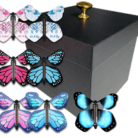 Black Exploding Butterfly Box With Gender Reveal Flying Butterflies From Butterflyers.com