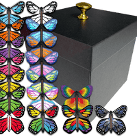 Black Exploding Butterfly Gift Box With 4 Wind Up Flying Monarch Butterflies from butterflyers.com