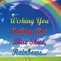 Blue Sky Rainbow greeting card from butterflyers.com
