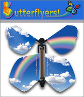
              Blue Sky Rainbow Wind Up Flying Butterfly For Greeting Cards by Butterflyers.com
            