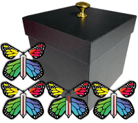 
              Black Easter Exploding Butterfly Gift Box With 4 Rainbow Monarch Wind Up Flying Butterflies from butterflyers.com
            