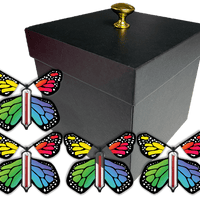 Black Easter Exploding Butterfly Gift Box With 4 Rainbow Monarch Wind Up Flying Butterflies from butterflyers.com