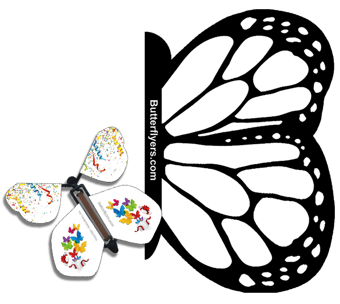 Color Me Monarch Exploding Butterfly Card with Surprise wind up flying butterfly from butterflyers.com