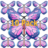 
              10-Pack of Cobalt Pink Wind Up Flying Butterfly For Greeting Cards by Butterflyers.com
            