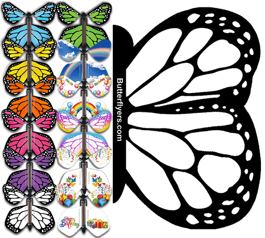 Color Me Monarch Exploding Butterfly Card with wind up flying butterfly from butterflyers.com