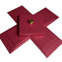 Red Valentines Day Exploding Butterfly Gift Box - Flat View