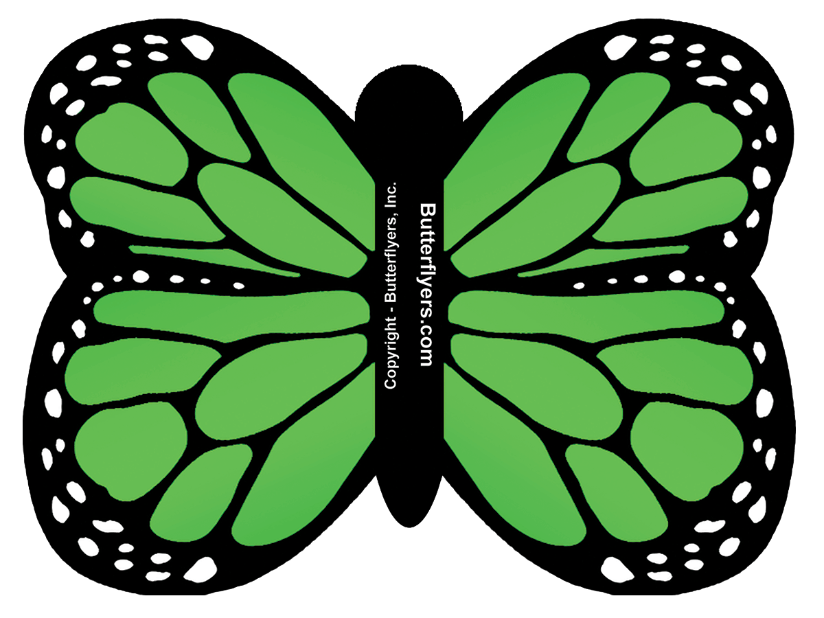 Green Exploding Flying Butterfly Card (Card Only)