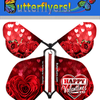 Valentines Day Wind Up Flying Butterfly Package For Greeting Cards by Butterflyers.com