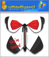 
              Bow Tie Invitation Wind Up Flying Butterfly For Greeting Cards by Butterflyers.com
            