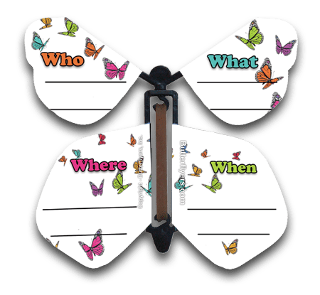 Invitation Wind Up Flying Butterfly For Greeting Cards by Butterflyers.com