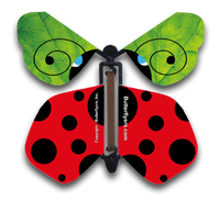
              Ladybug Wind Up Flying Butterfly For Greeting Cards by Butterflyers.com
            