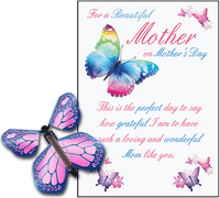 
              Mothers Day greeting card with Cobalt Pink wind up flying butterfly from butterflyers.com
            