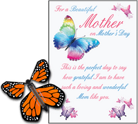 
              Mothers Day greeting card Orange with wind up flying butterfly from butterflyers.com
            