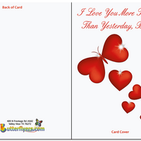 More Today Than Yesterday Outside Greeting Card With Flying Butterfly from Butterflyers.comCard