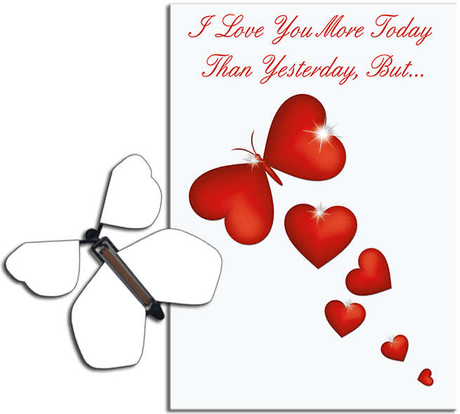 More Today Than Yesterday Greeting Card With Blank Flying Butterfly from Butterflyers.comCard