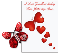 
              More Today Than Yesterday Greeting Card With Valentines Day Flying Butterfly from Butterflyers.com
            