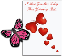 
              More Today Than Yesterday Greeting Card With Pink Flying Butterfly from Butterflyers.comCard
            
