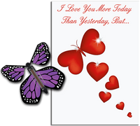 
              More Today Than Yesterday Greeting Card With Purple Flying Butterfly from Butterflyers.comCard
            