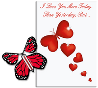 
              More Today Than Yesterday Greeting Card With Red Monarch Flying Butterfly from Butterflyers.com
            