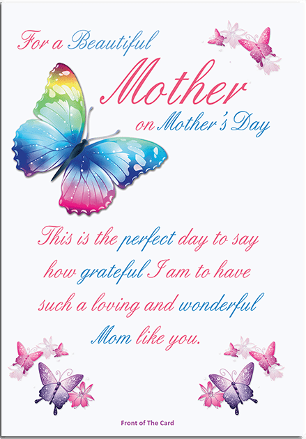 Mothers Day greeting card with wind up flying butterfly from butterflyers.com