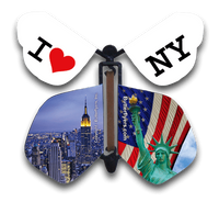
              I Love New York Wind Up Flying Butterfly For Greeting Cards by Butterflyers.com
            