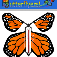Packaged Orange Monarch Wind Up Flying Butterfly For Greeting Cards by Butterflye